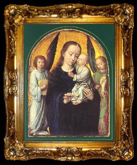 framed  DAVID, Gerard Mary and Child with two Angels Making Music dsf, ta009-2